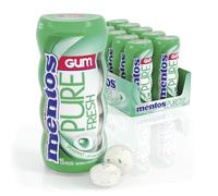 Mentos Gum Pocket Bottle, Pure Fresh Spearmint (Pack of 10) by Mentos