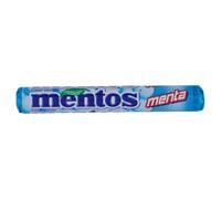 Mentos Menta, Caramelle Chewy, Gusto Menta, Confezione da 40 Stick, Confettura Croccante e Ripieno Morbido, Ideali da portare Sempre con Te o da Condividere con chi vuoi