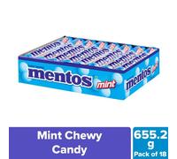 Mentos, Mint Flavour, Chewy Candy Stick Pack, 655,2 grammi - Confezione da 18...