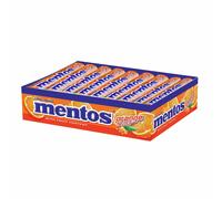 Mentos Orange Flavor Candy Stick Pack Breath Mints Pack da 30 + spedizione...
