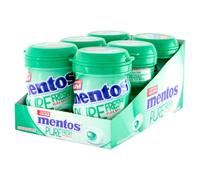 Mentos Pure Fresh Spearmint, Chewing Gum, Gusto Spearmint, 6 Barattoli di Gomme da Masticare, Senza Zucchero, Senza Glutine, con Xlitolo, Alito Puro, Freschezza Intensa, da portare Sempre con Se