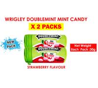 Ments Wrigley's Doublemint Candy Breath Ments Fragola Flavor Sweets 2 confezioni