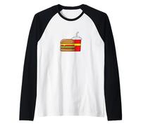 Menu Hamburger con Un Drink Maglia con Maniche Raglan