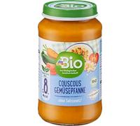 Menu Padella per verdure con couscous, dall'ottavo mese, 220 g - Marchio DM Germania - Compatibile con dmbio - Menü Couscous-Gemüsepfanne, ab dem 8. Monat, 220 g