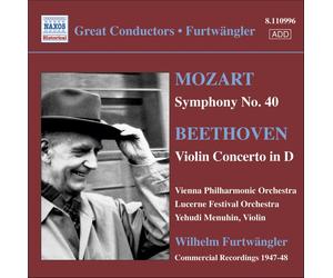 Menuhin:Vienna Po:Furt Symphony No. 40/violin Concerto in D (Furtwangler, M (CD)