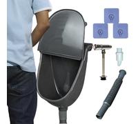 Menurinale - Wandurinale, orinale esterno | Toilette portatile con coperchio, odore -inibizione, con tubo di scarico per campeggio da giardino in palestra garage palestra, 28.5x18x38,5 cm/11.22x7.09x1