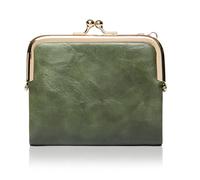 MENUY Portafoglio da donna piccolo, con chiusura lampo e lucchetto, piccolo portafoglio da donna con molti porta carte, piccolo per tutti i giorni e i viaggi