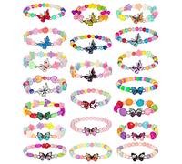 Menwings 20 Braccialetti a Farfalla per Bambina, Gioielli dell'Amicizia - Omaggio per il Compleanno e Regali di Capodanno