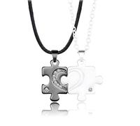 MenYiYDS 1 PCS Collana Puzzle da Donna Personalizzata, Regalo Romantico per la Coppia, Regalo di Compleanno per la Moglie della Fidanzata, Anniversario