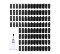 MenYiYDS 100 PCS Tappi Antipolvere per Beccucci Versatori, Coperture in Gomma Morbida Nera per Bottiglie di Liquore e Olio, Tappi Protettivi Flessibili per Beccucci, Accessori per Bar e Dispenser