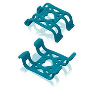 MenYiYDS 2 Pcs Clip di Fissaggio per Localizzatore GPS,Clip in Silicone per Localizzatore GPS per Cani Accessori di Ricambio per Localizzatore di attività per Animali Gatti per Tractive GPS,Blu pavone