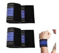 MenYiYDS 2 Pezzi Fascia da Polso, Supporto Polso Elastica Ambidestra, Tutore Tunnel Carpale, Fascia di Supporto per Polso - Cinghia di Compressione Regolabile - Tessuto Elastico e Traspirante
