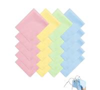 MenYiYDS 20 pezzi Panni Microfibra Occhiali, Microfibra Panno di Pulizia per la Pulizia di Lenti Panno Pulizia Occhiali da Vista Riutilizzabile, 15cm x 18cm per pulire Occhiali, Lenti, Tablet
