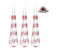 MenYiYDS 3 Pezzi Ball Carry Net Bag per 10 Palloni, pallone da basket, Borsone in Rete Sacca a Sfera,Portatile Per Palloni in Nylon Grandi Capienza, per Calcio, Basket, Pallavolo, rete pallavolo