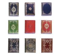 MenYiYDS 9 PCS Libri in Miniatura, Accessori per la casa delle Bambole 1:12 Libri in Miniatura Decorati in più Colori per la Scrittura Libri per la casa delle Bambole per casa, Camera da Letto