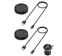 MenYiYDS Caricabatterie Amazfit Active 2 /Bip 6, Magnetico Caricatore con Cavo USB 1M, Cavi di Ricarica per Amazfit Active 2, Cavo Staccabile, Nero