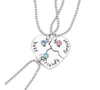 MenYiYDS Confezione da 3 collane BFF Collana dell'amicizia Forever Best Friends for Girls Regali di compleanno Collana con ciondolo Regali