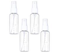 MenYiYDS Flacone Spray 50ml Trasparente con Scala, 4 Pezzi Bottiglie Spray Vuote in Plastica, Flaconcini Spray da Viaggio per Profumo, Cosmetici, Alcool, Spruzzino Nebulizzatore con Scala Graduata