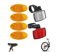 MenYiYDS Kit Catarifrangenti Bici con 2 Riflettori Anteriori e 4 Riflettori per Raggi, catarifrangente bici, Accessori di Sicurezza per MTB, Bici da Città, E-Bike, Trekking e Bici Pieghevoli