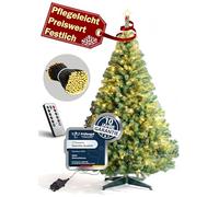 Menz Albero di Natale artificiale 1 Set verde - Albero di Natale artificiale dimmerabile 180 cm con IP44 LED catena luminosa esterna 8 modalità, 4 luminosità per casa, balcone e giardino, decorazione