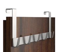 Menz Appendiabiti da Porta, Argento - Pratico Attaccapanni da Porta, Acciaio Inox Ganci Adatti per Camera da Letto, Cucina, Bagno, Utile Appendino