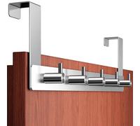 Menz Appendiabiti da Porta, Colore Argento - Attaccapanni da Porta per Ogni Luogo, Appendino Robusto con Elevata Capacità di Carico, Utili Ganci