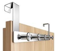 Menz Appendiabiti da porta da appendere in acciaio inox - stabile appendiabiti da porta con gancio rotondo per porta appendiabiti, pratico gancio per porta sulla porta