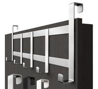 Menz Appendiabiti da porta, inox - attaccapanni da varco argento, salvaspazio - appendino universale, sostegno per ingresso, supporto per interni