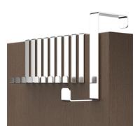 Menz Attaccapanni da porta - 10 pezzi, argento - sostegni per porta 4,1 cm e 4,6 cm, appendiabiti per varco - supporti per interni, appendino universale Türhaken