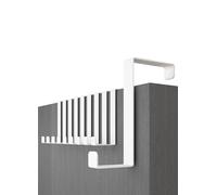 Menz Attaccapanni da porta - 10 pezzi, bianco - sostegni per porta 3,6 cm e 4,1 cm, appendiabiti per varco - supporti per interni, appendino universale Türhaken