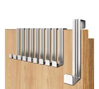 Menz ganci porta - Set di 10 pezzi, acciaio inox, universali, resistenti - ganci appendiabiti da porta, appendi abiti per porte, dal design moderno