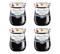 Menz&Gasser, Confettura Extra di Mirtilli Neri Prima Frutta, Realizzata con Frutta di Alta Qualità IQF, Lavorata con Passione in Trentino-Südtirol, Naturalmente Senza Glutine, Vegan, 4 Vasi da 340 g
