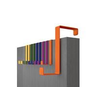 Menz Perchero puerta - 10 piezas ganchos de colores con almohadillas de fieltro 36 mm - colgador puerta utilizable en ambos lados - percha Puerta ganci XXL budget colorati - set da 10 ES