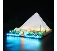 MENZAVA Kit di Illuminazione a LED Compatibile con LEGO 21058 La Grande Piramide di Giza Architecture Modello da Costruire - Set di luci per a LED Il Modello (Non includere Il Modello)