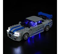 MENZAVA Kit di Illuminazione a LED Compatibile con LEGO 76917 2 Fast 2 Furious Nissan Skyline GT-R (R34) Speed Champions - Set di luci per a LED Il Modello (Non includere Il Modello)