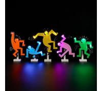 MENZAVA Kit di Illuminazione a LED Compatibile con LEGO Keith Haring Figure danzanti Art 31216 Modello da Costruire - Set di luci a LED per Il Modello (Non includere Il Modello)