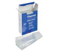 Menzel 50 vetrini in vetro di sodio calce con bordo opaco, levigato 45°, extra bianco, lunghezza 76 mm, larghezza 26 mm, 50 pezzi