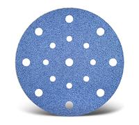 MENZER Blue Dischi abrasivi a gancio e anello, 150 mm, 17 fori, p. Levigatrici rotorbitali, Corindone zirconio (25 Pz.) G40