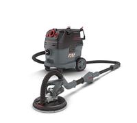 MENZER Levigatrice a Collo Lungo LHS 225 PRO & Aspiratore di Sicurezza (Aspiratore a Umido/Secco) VCL 530 PRO incl. Set di Abrasivi