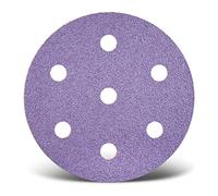 MENZER Purple HD Dischi abrasivi a gancio e anello, 90 mm, 7 fori, p. Levigatrici rotorbitali, Miscela di ceramica (50 Pz.) G80