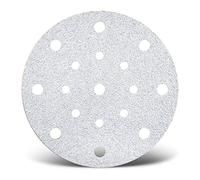 MENZER White Dischi abrasivi a gancio e anello, 150 mm, 17 fori, p. Levigatrici rotorbitali, Corindone normale (50 Pz.) G40