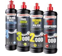 MENZERNA Politur Set 1000 2000 3000 con protezione cera sigillante 4x250 ml