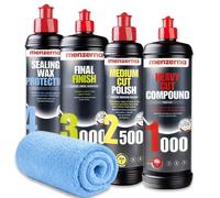 MENZERNA Politur Set 1000 2500 3000 + Protezione Cera Sigillante 4x250ml