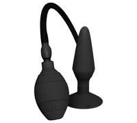 Dildo Anale Gonfiabile MenzStuff L con Ventosa - Nero (Grande)