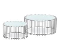 Menzzo Ensemble Tavolo, Bianco/Grigio, Grande Table : L80 x P80 x H45