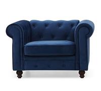 Menzzo Grand Poltrona, Velluto, Blu, 110