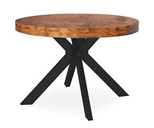 Menzzo miriade Tavolo, Legno, Nero, L110 x P260 x H75 cm