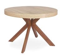 Menzzo Myriade Tavolo allungabile, Legno Metallo, Marrone, Taglia Unica