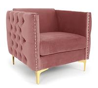 Menzzo Poltrona Joshua Velluto Rosa