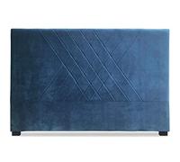 Menzzo Testiera per letto, diametro 160 cm, velluto blu